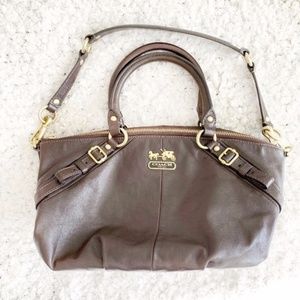Coach Madison Brown Soft Leather Sophia Satchel